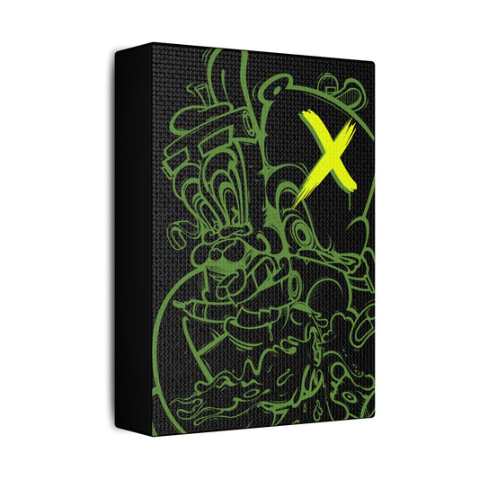 Satin Canvas - Green x Black