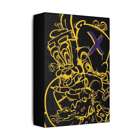 Satin Canvas - Black x Yellow